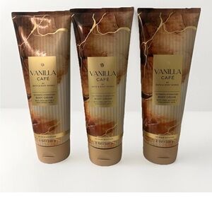 Bath & Body Works Vanilla Cafe Body Cream Lotion 8 oz, Set of 3, New